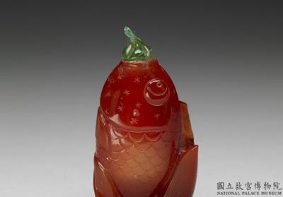 图片[2]-Red chalcedony fish-shaped snuff bottle, Qing dynasty, 18th century-China Archive